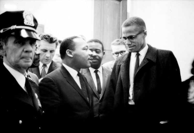 Martin Luther King, Jr., with Malcolm X