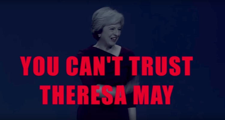 Screengrab of Captain Ska's 'Liar Liar GE2017' anti-Theresa May music video