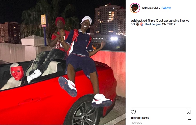 A suspicious Instagram post from Soldier Kidd, who is expected to be named a suspect in the murder of XXXTentacion. 