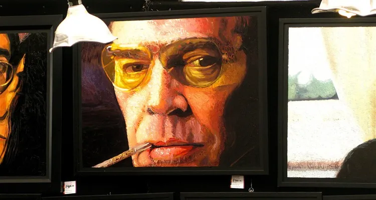 Portrait of Hunter S. Thompson for Sale at Bonnaroo, 2010