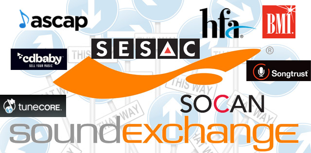 SoundExchange, BMI, ASCAP Royalties