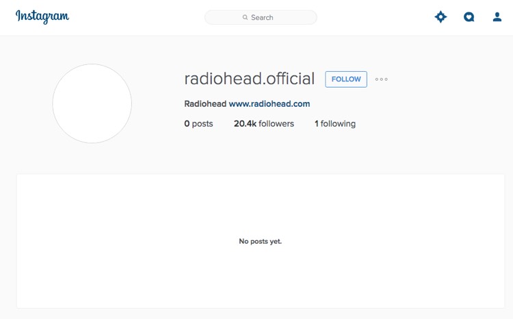 Radiohead Instagram