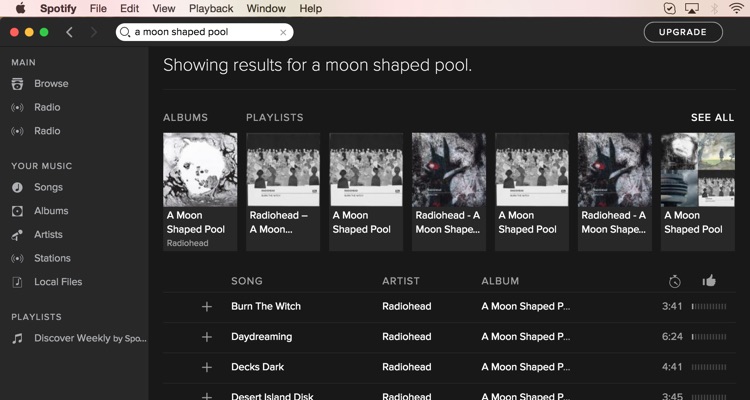 Radiohead's 'A Moon Shaped Pool' Now On Spotify