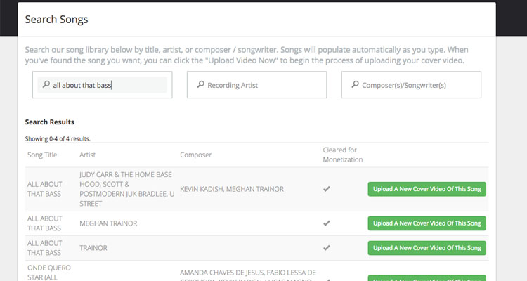 Upload cover videos to YouTube legally