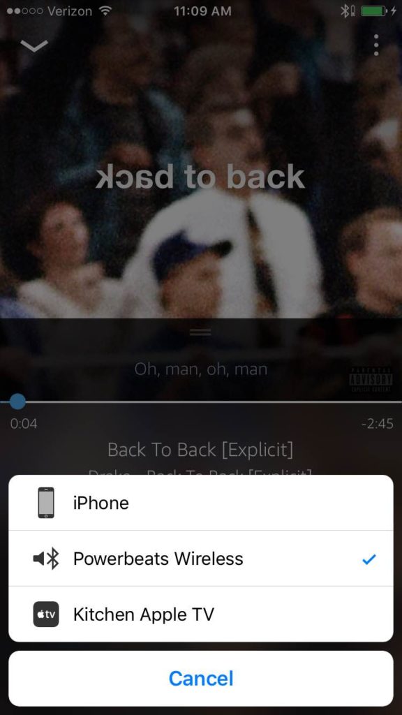 Amazon Music: Outputs