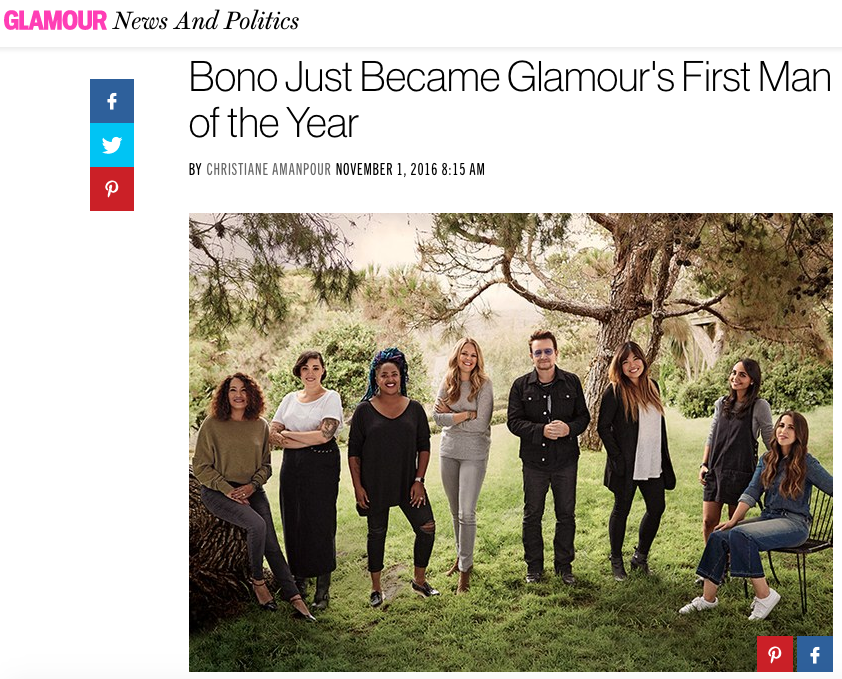 Bono: Glamour's 'Woman of the Year'