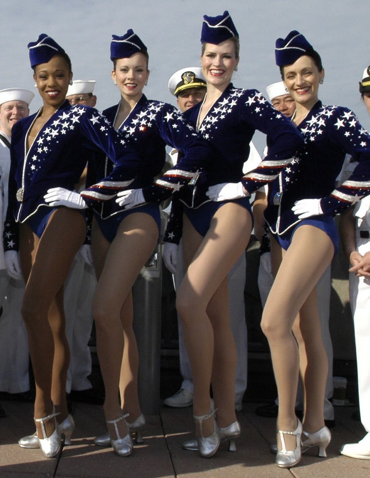 The Rockettes performing for US Navy sailors (Image: US Navy)