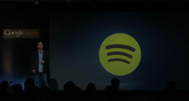 Google executive vice president for Music Nathan Rutherford previews the Spotify acquisition in Mountain View, CA
