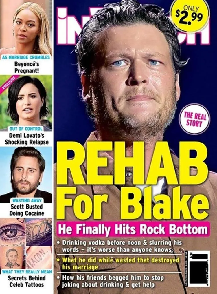 Blake Shelton on InTouch Weekly, September 2015