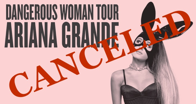 Ariana Grande's Dangerous Woman Tour Poster Image; 'Canceled'