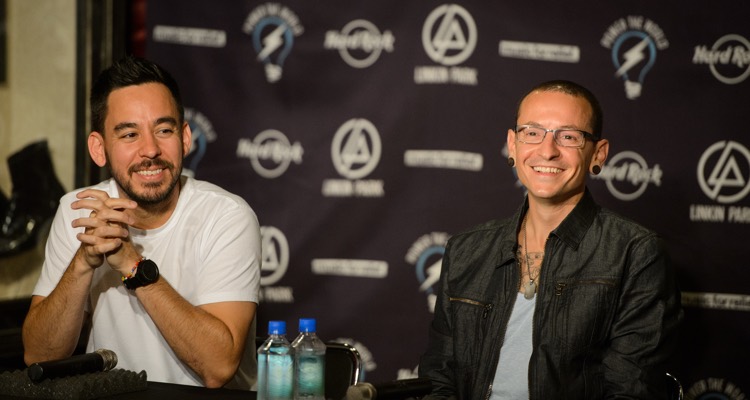 Linkin Park's Chester Bennington and Mike Shinoda, 2013