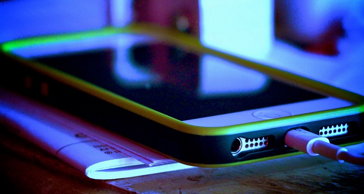 An older Apple iPhone