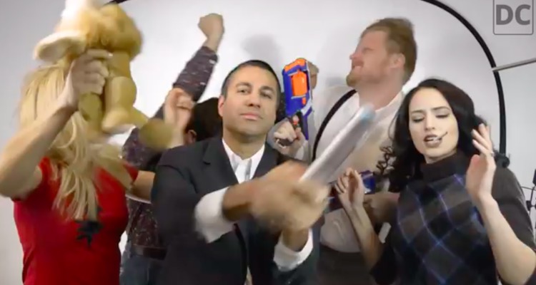 FCC chairman Ajit Pai in his anti-net neutrality video