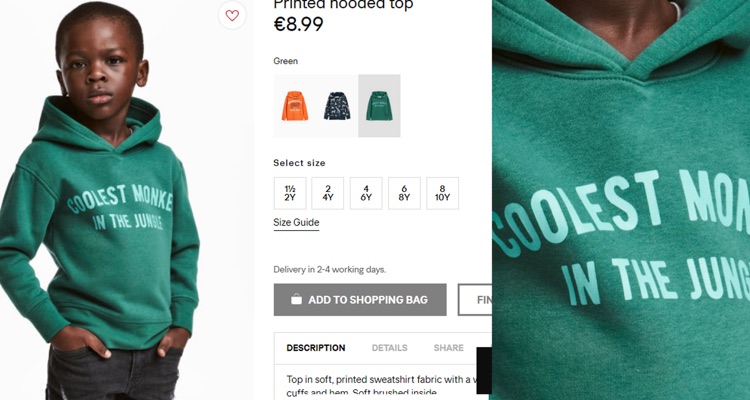 monkey hoodie h&m