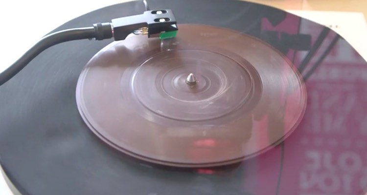 A chocolate vinyl record