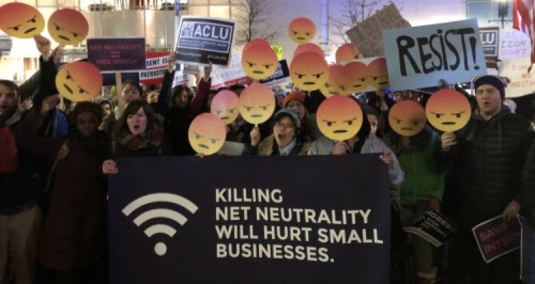 Net neutrality protestors