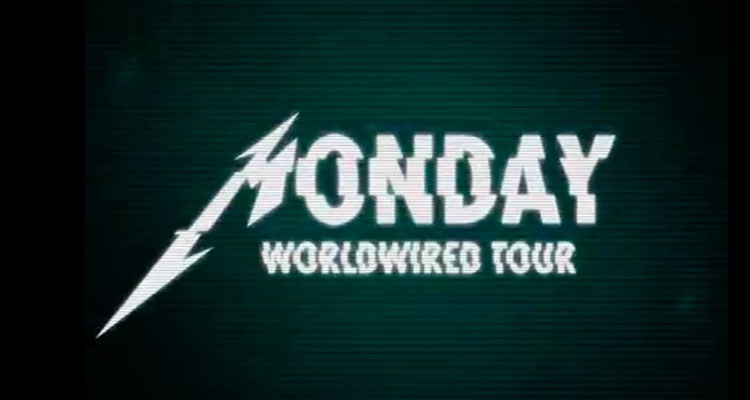Screengrab of teaser video for Metallica's 'Worldwired' North American tour