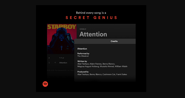 spotify show credits