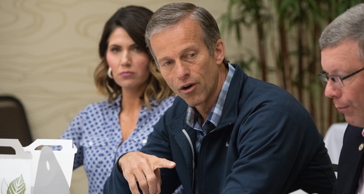 South Dakota Senator John Thune, speaking recently at a U.S. Department of Agriculture meeting (USDA photo by Lance Cheung). Thune voted against a net neutrality measure in the Senate.