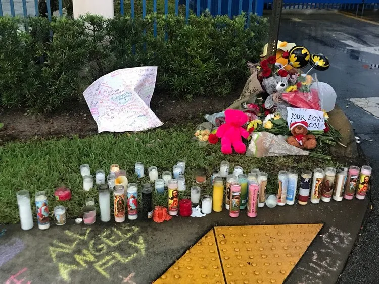A makeshift memorial for slain rapper XXXTentacion.