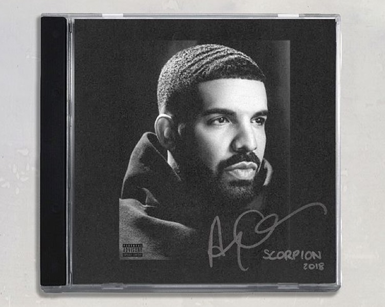 Drake's Scorpion album on CD.