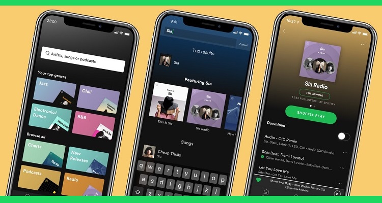 Spotify Redesigns App for Premium Subscribers, Copies Pandora's Radio Feature