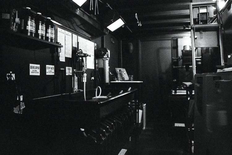The dark digs at Third Man Records' Photo Studio in Nashville.