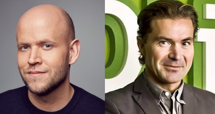 Daniel Ek (l) and Martin Lorentzon (r)