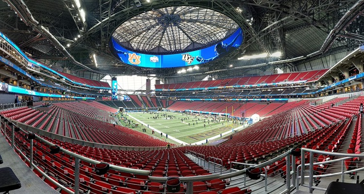 Mercedes-Benz Stadium in Atlanta, venue for Super Bowl LIII in February.