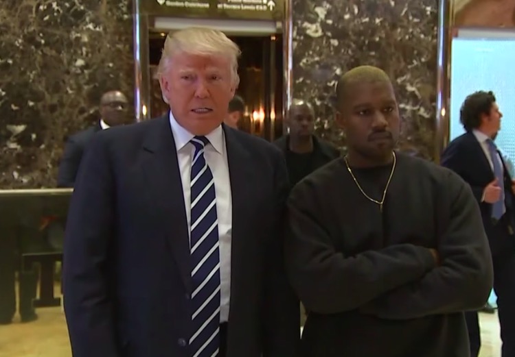 Donald Trump and Kanye West addressing reporters at Trump Tower, December 16th, 2016 