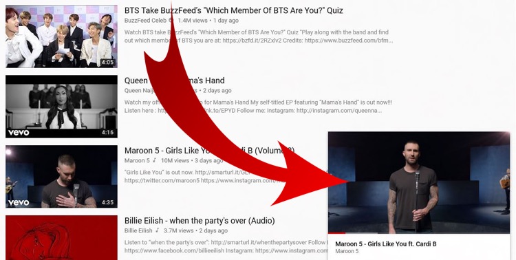 The YouTube Mini Player in Action!