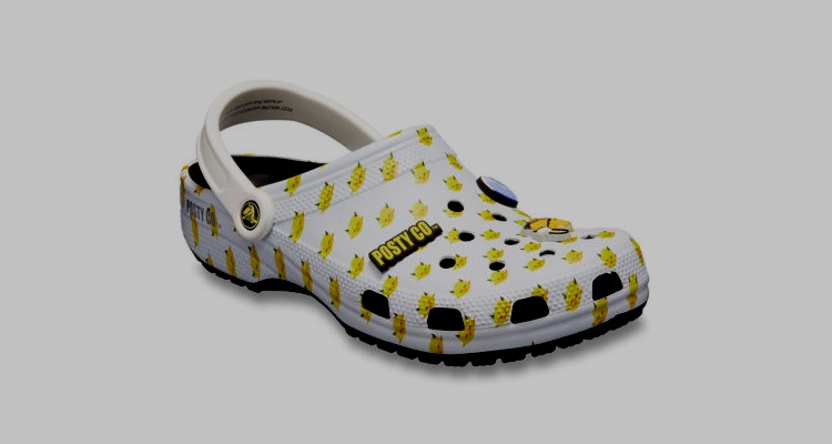 yellow post malone crocs