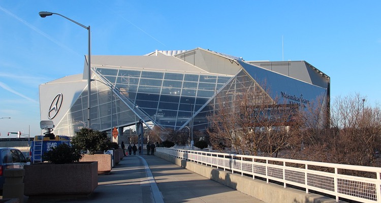 Mercedes-Benz Stadium, venue for Super Bowl LIII in Atlanta.