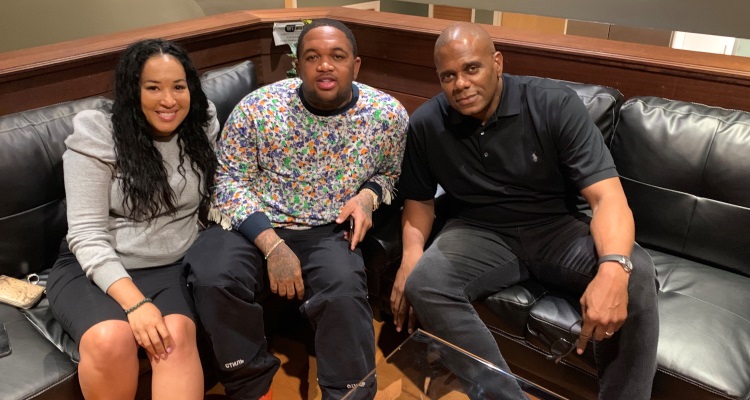 (l to r) Sony/ATV Senior Director, A&R Jennifer Drake, Mustard and Sony/ATV Chairman and CEO Jon Platt (photo: Sony/ATV Music Publishing)