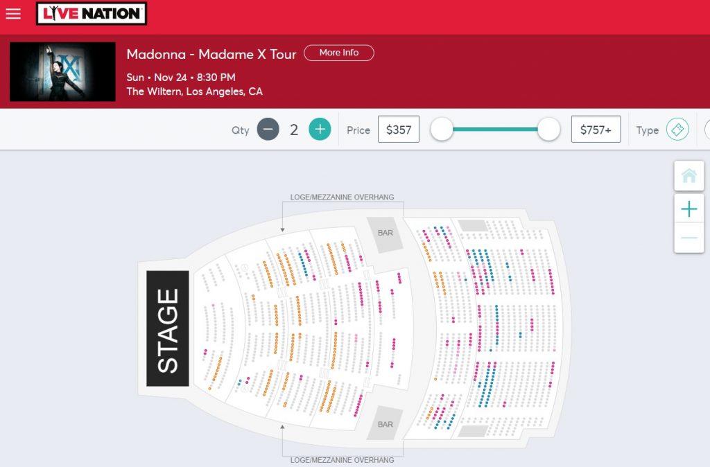 Sluggish Madonna Ticket S