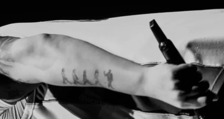 Drake's Abbey Road Beatles tattoo (photo: Instagram user @wordonrd)