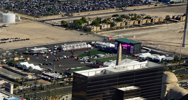 Route 91 Harvest Festival site, prior to the 2017 shooting (photo: Mario Roberto Durán Ortiz CC by SA 4.0)