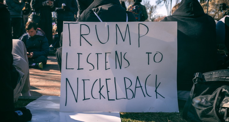Trump Listens to Nickelback. Photo Credit: Lorie Shaul / CC by 3.0