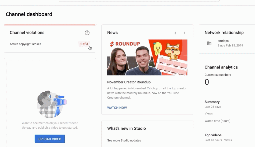 YouTube Copyright Claim