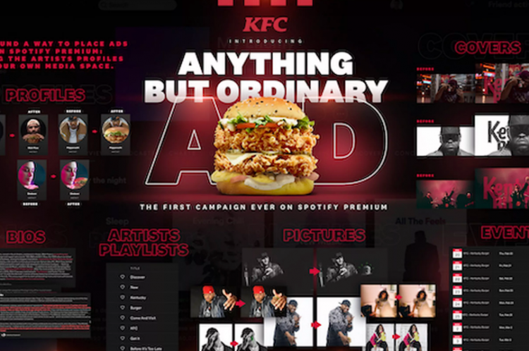 KFC Spotify Premium ads