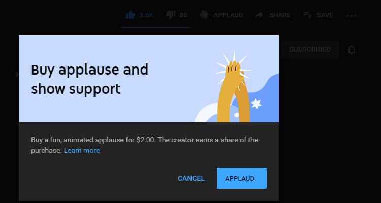 youtube applause youtube applause