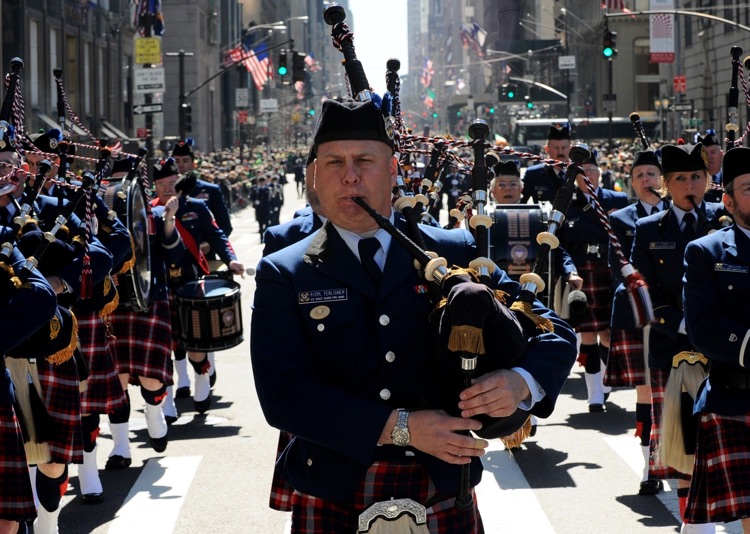 Irish music played on St. Patrick's Day