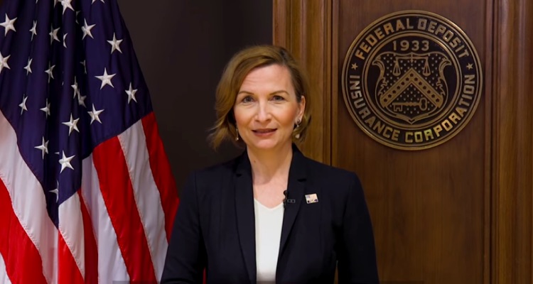 FDIC chairwoman Jelena McWilliams in a PSA video issued March 24th.