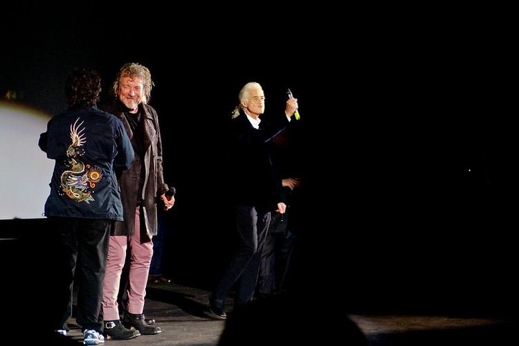 Led Zeppelin celebrating the release of their concert film, Celebration Day, in 2012 (photo: Paul Hudson CC by 2.0)