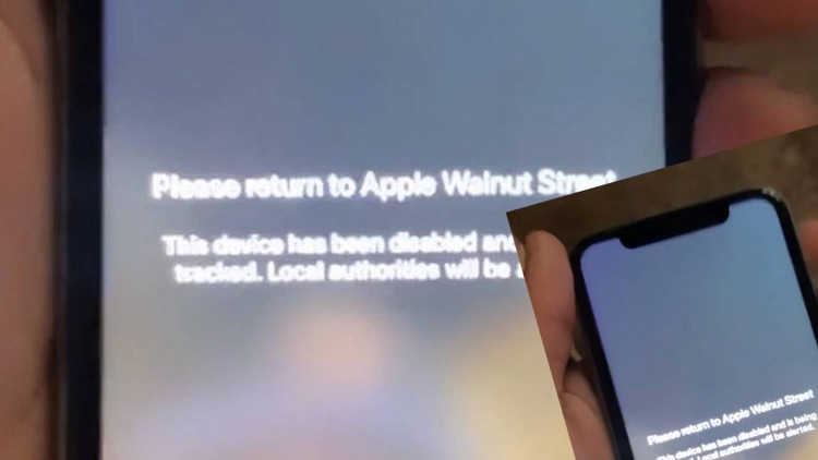 One of the iPhones looted from the Walnut Street location.