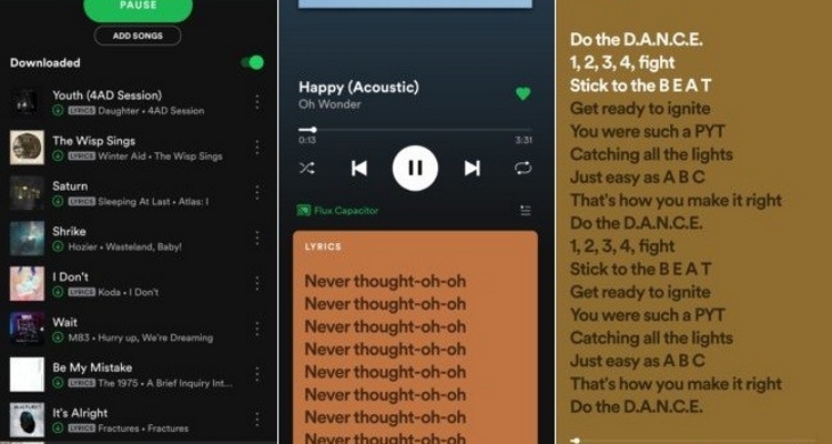 Spotify real-time lyrics
