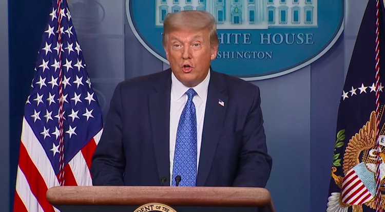 President Donald Trump In a White House Press Conference, July 22nd, 2020