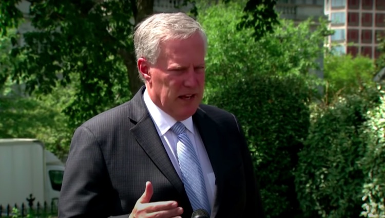 White House chief of staff Mark Meadows discussing second stimulus package discussions over the weekend.