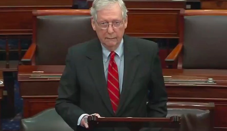 Senator Mitch McConnell (R-KY) on the second stimulus check: "The Democrats aren't taking this as a serious issue."