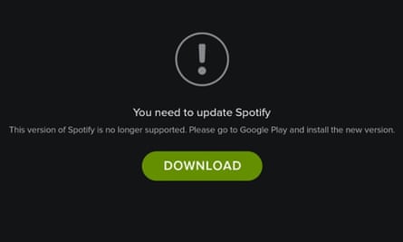 Spotify update app